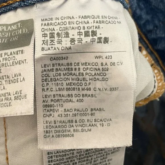 Levi's 501 Shorts Womens W24 Button Fly 100% Cotton Raw Cuffed Hem Blue Denim - Picture 11 of 12